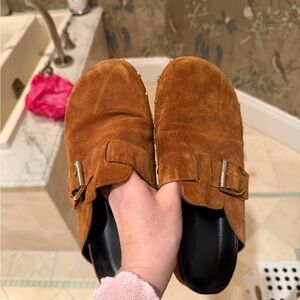 Veronica Beard Brown Suede Mules